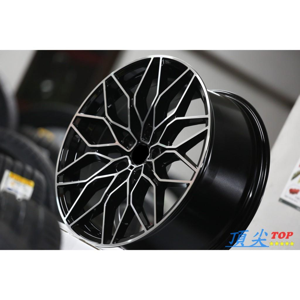 【頂尖】類M performance 19吋前後配鋁圈 0292 5X120 8.5 9.5J ET32+40 黑底車面-細節圖3