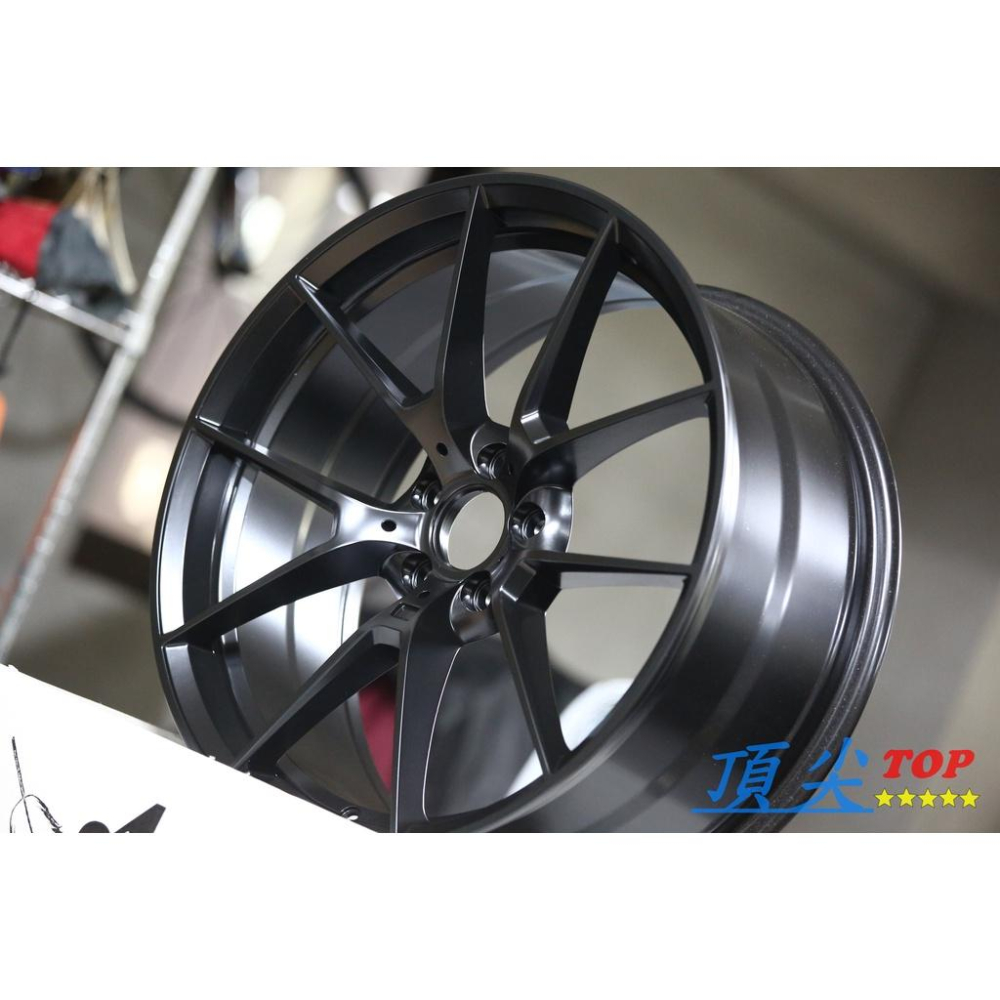 【頂尖】全新鋁圈 M317 19吋 5X108 8.5J ET38 平光黑 五爪開岔 福特 VOLVO 專用-細節圖3