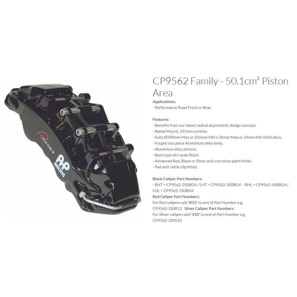 【頂尖】AP RACING 9560大六活塞卡鉗+380/390全浮動碟盤+煞車皮+金屬油管+煞車油-細節圖3