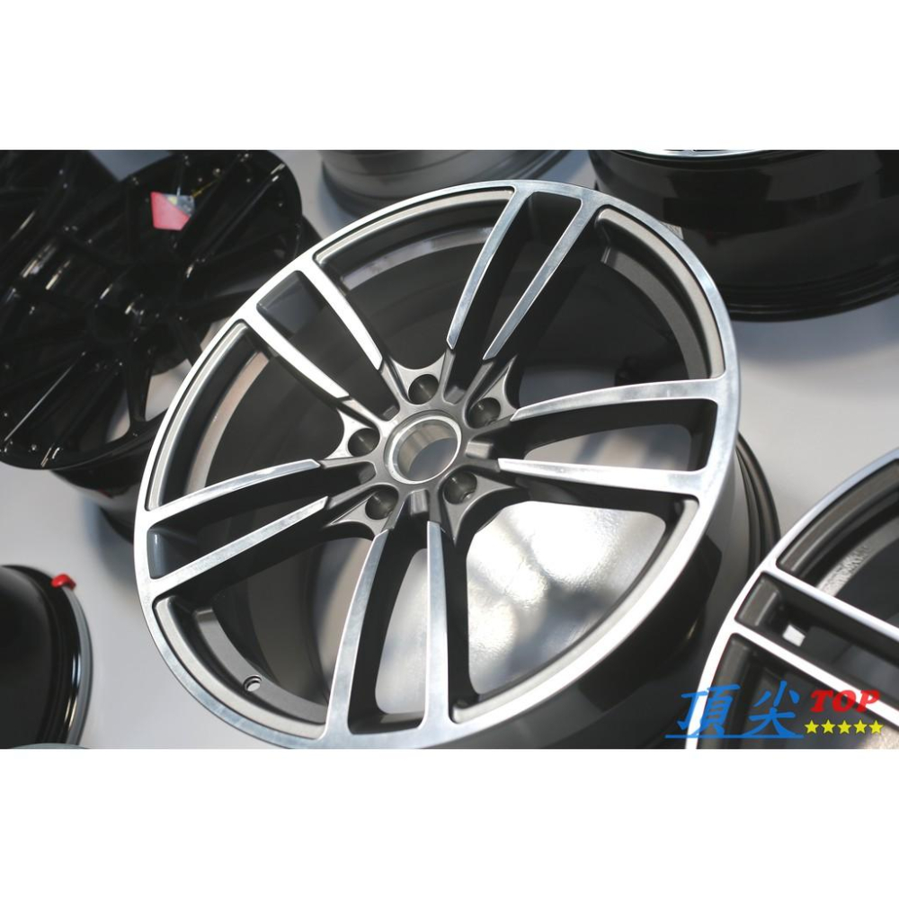 【頂尖】全新正大精品鍛造鋁圈 21吋前後配 5X130 9.5+11J 12000頓鍛胚 黑車面 類保時捷 Cayenn-細節圖3