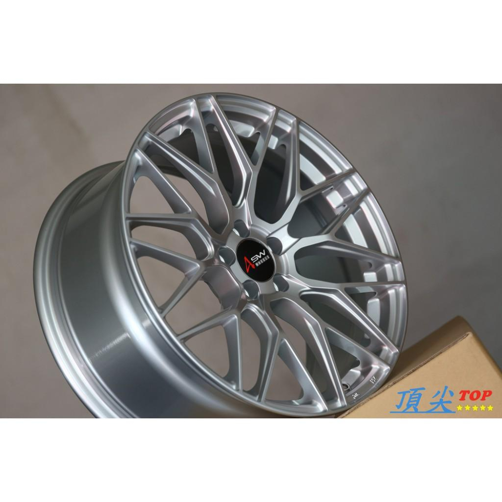 【頂尖】全新源勝發鋁圈 18吋鑄造 CA06 5x100 8J ET40 銀車面 類VARRO VD06-細節圖2