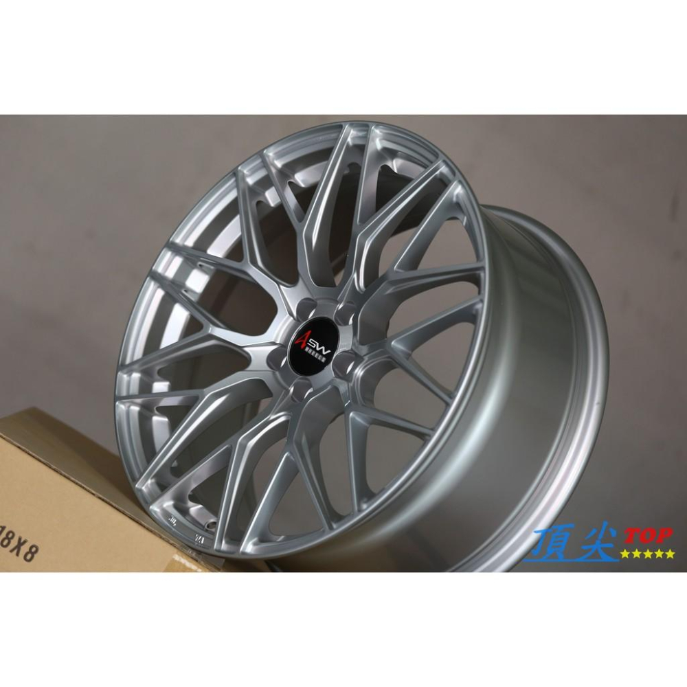 【頂尖】全新源勝發鋁圈 18吋鑄造 CA06 5x100 8J ET40 銀車面 類VARRO VD06-細節圖3