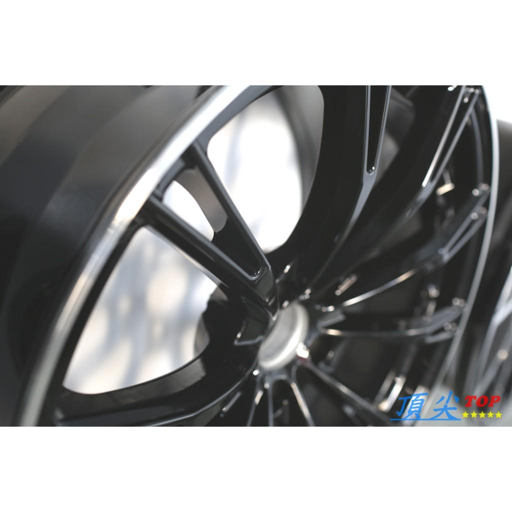【頂尖】全新正大鋁圈 19吋 5X112 ET28 8.5J 12000噸鍛胚 類ABT式樣 鋼琴黑車邊-細節圖4