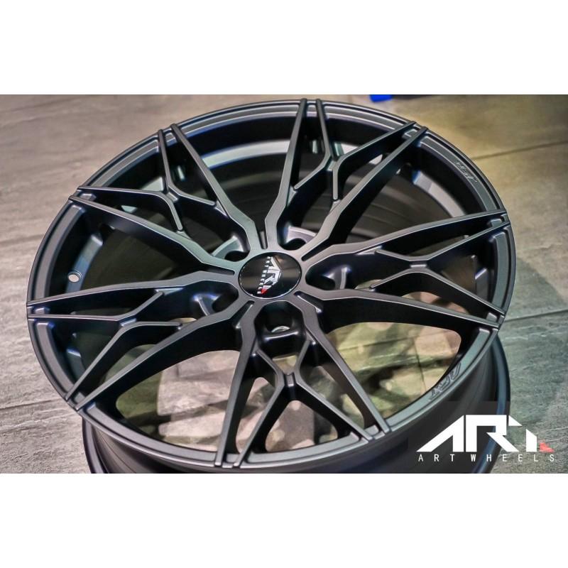 【頂尖】全新順謚19吋旋壓鋁圈 ART-1 5X108 112 114.3 120 8.5 9.5J 前後配 平光鐵灰-細節圖2