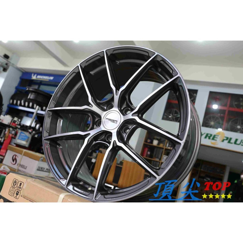 【頂尖】全新 ASGA  ARF12 19吋旋壓鋁圈 5X114.3 5X112 5X108 亮灰底透明灰爪-細節圖3