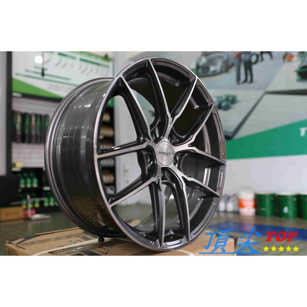 【頂尖】全新 ASGA  ARF12 19吋旋壓鋁圈 5X114.3 5X112 5X108 亮灰底透明灰爪-細節圖5