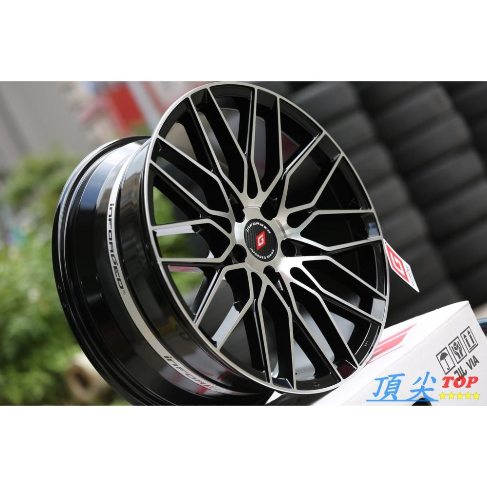 【頂尖】全新北德文鋁圈 2247 (IFG34)18吋 5X114.3 8J ET35 黑車面烤漆 INFORGED-細節圖2