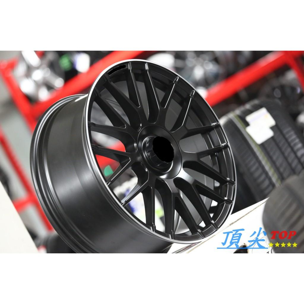 【頂尖】全新類AMG 19吋前後配鋁圈 9007 5X112 19X8.5 9.5 ET43 45 消光黑銀車邊-細節圖2