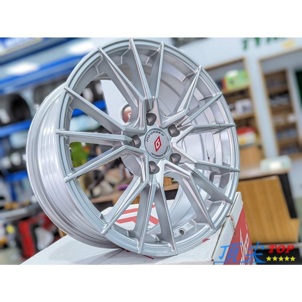 【頂尖】全新INFORGED鋁圈 2274 17X7.5 5X114.3 ET38 亮銀色-細節圖2