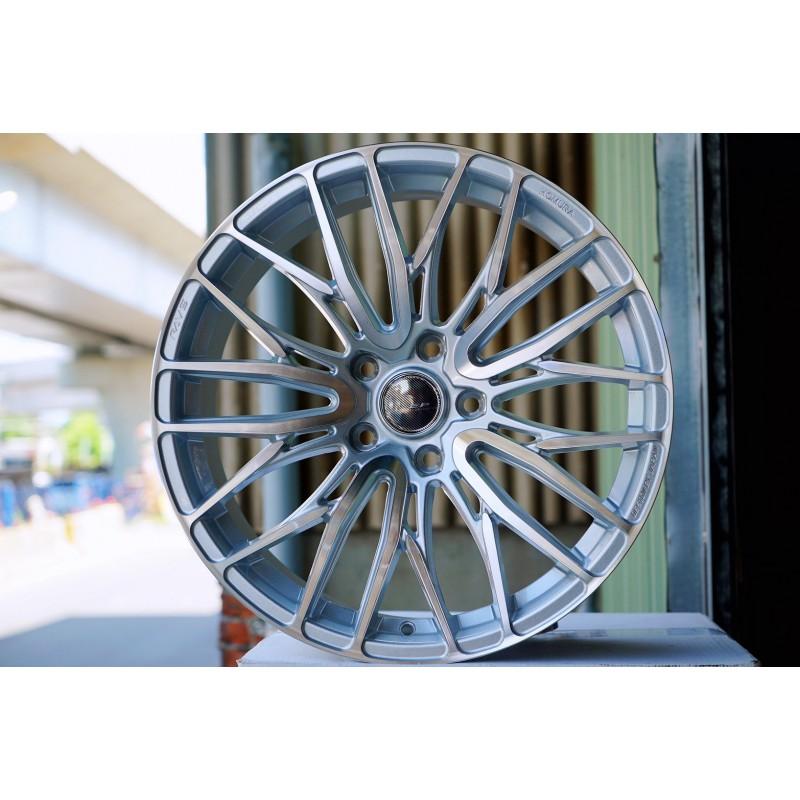 【頂尖】全新鋁圈 EP1177 類2X10BD 18吋旋壓輕量化5x100 108 114.3 112銀底車面-細節圖2