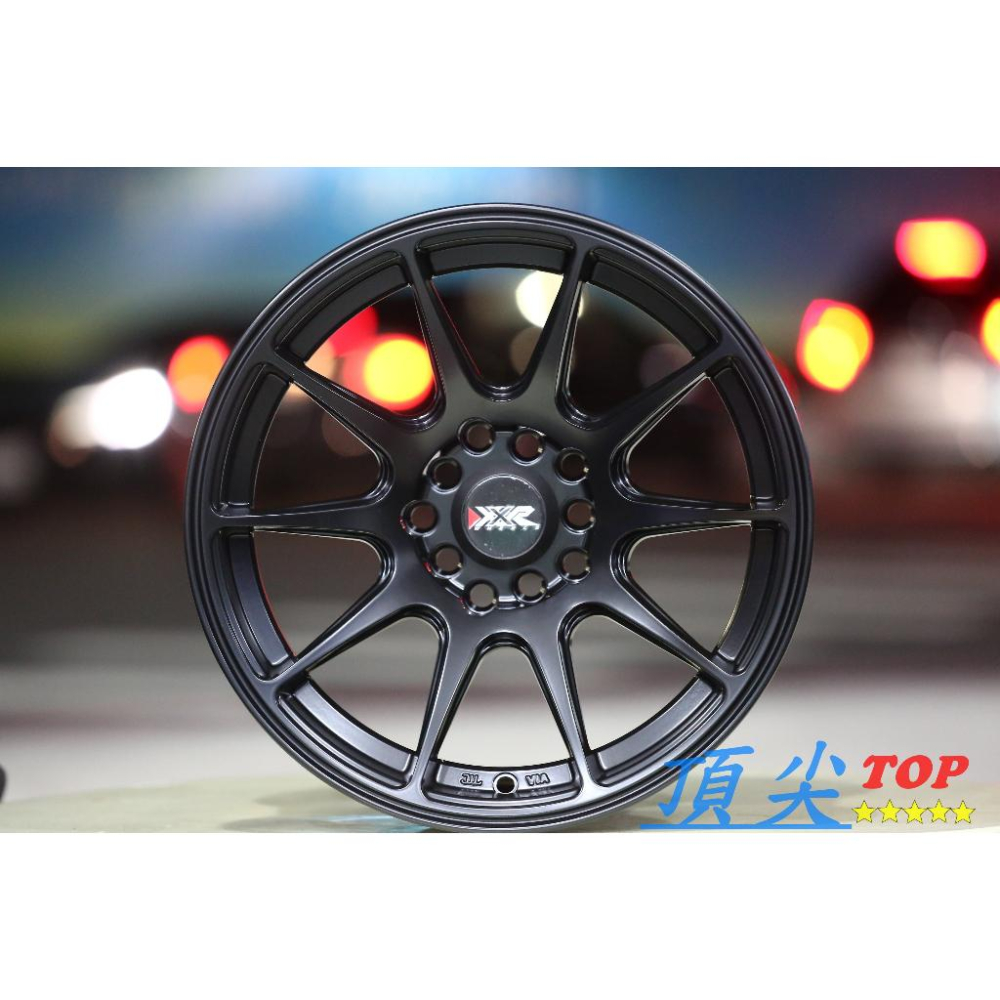 【頂尖】全新 15吋鋁圈 XXR527 5X100/5X114 10孔複合孔 8.25J ET0 大內凹鋁圈 平光黑-細節圖3