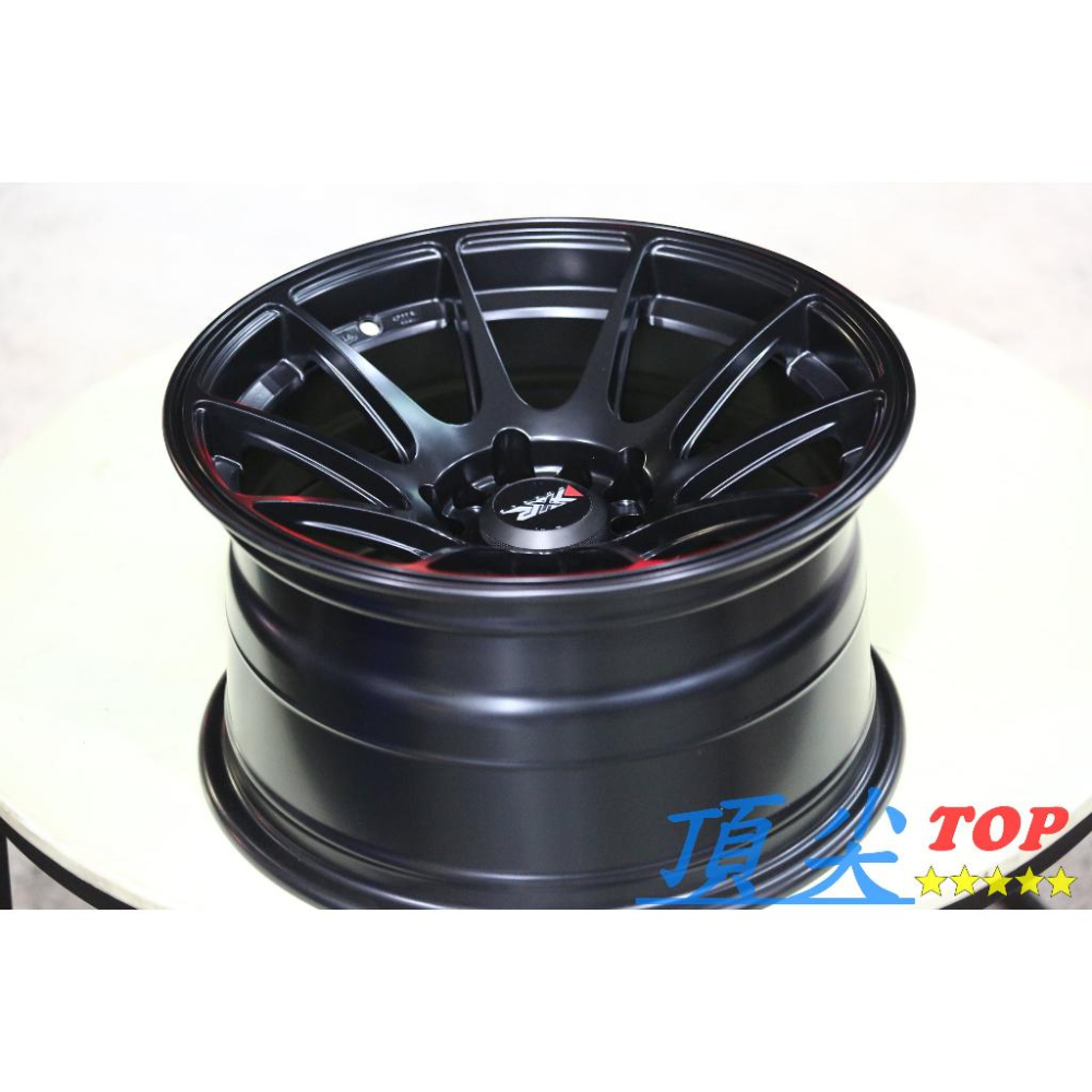 【頂尖】全新 15吋鋁圈 XXR527 5X100/5X114 10孔複合孔 8.25J ET0 大內凹鋁圈 平光黑-細節圖6