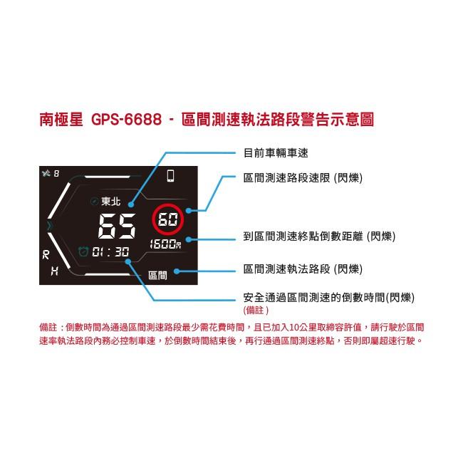 【頂尖】全新南極星 GPS-6688 APP 液晶彩屏分體測速器 新式區間測速提示功能-細節圖2
