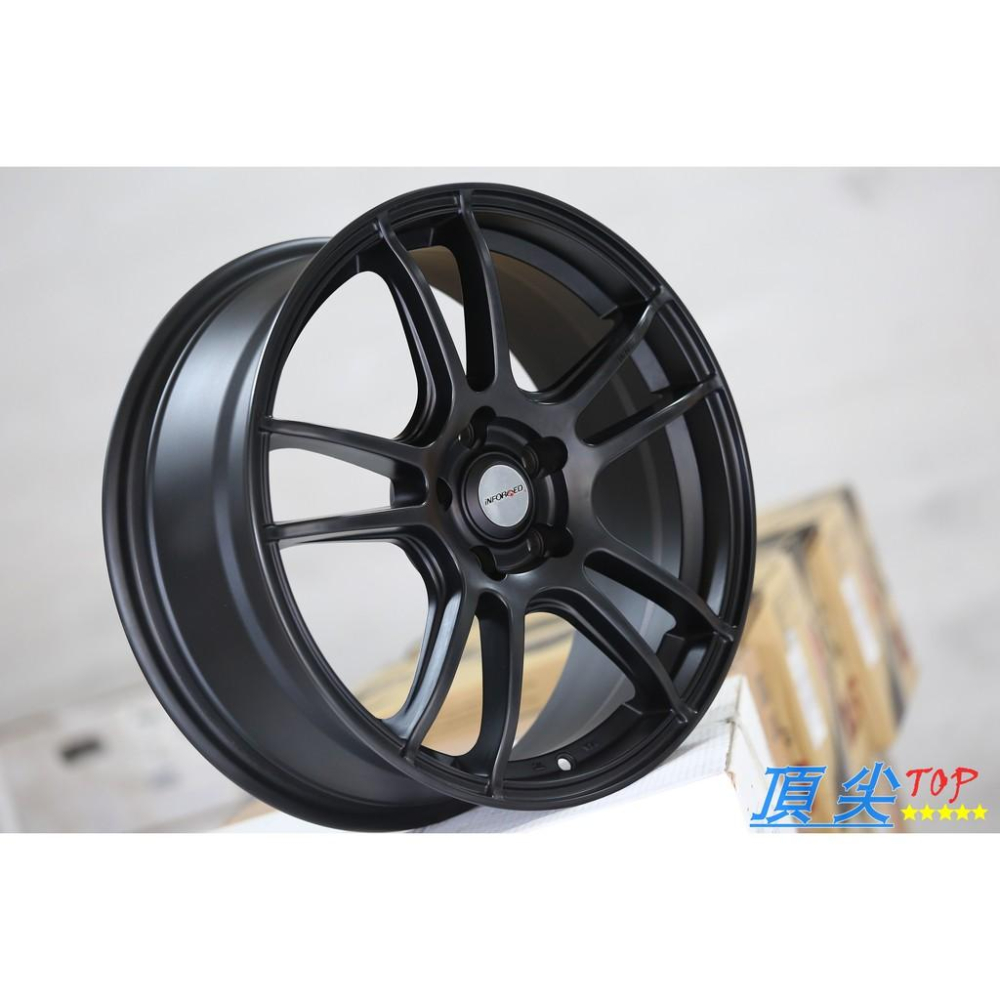 【頂尖】全新源勝發鋁圈 RH1690 17吋 5X108 7J ET42 消光黑五爪開叉 現貨庫存中 各車系歡迎詢問-細節圖2