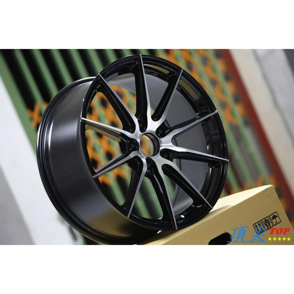 【頂尖】全新北德文鋁圈 FF02 18吋旋壓輕量化 5X120 8+9J ET35 前後配 黑色車面-細節圖3