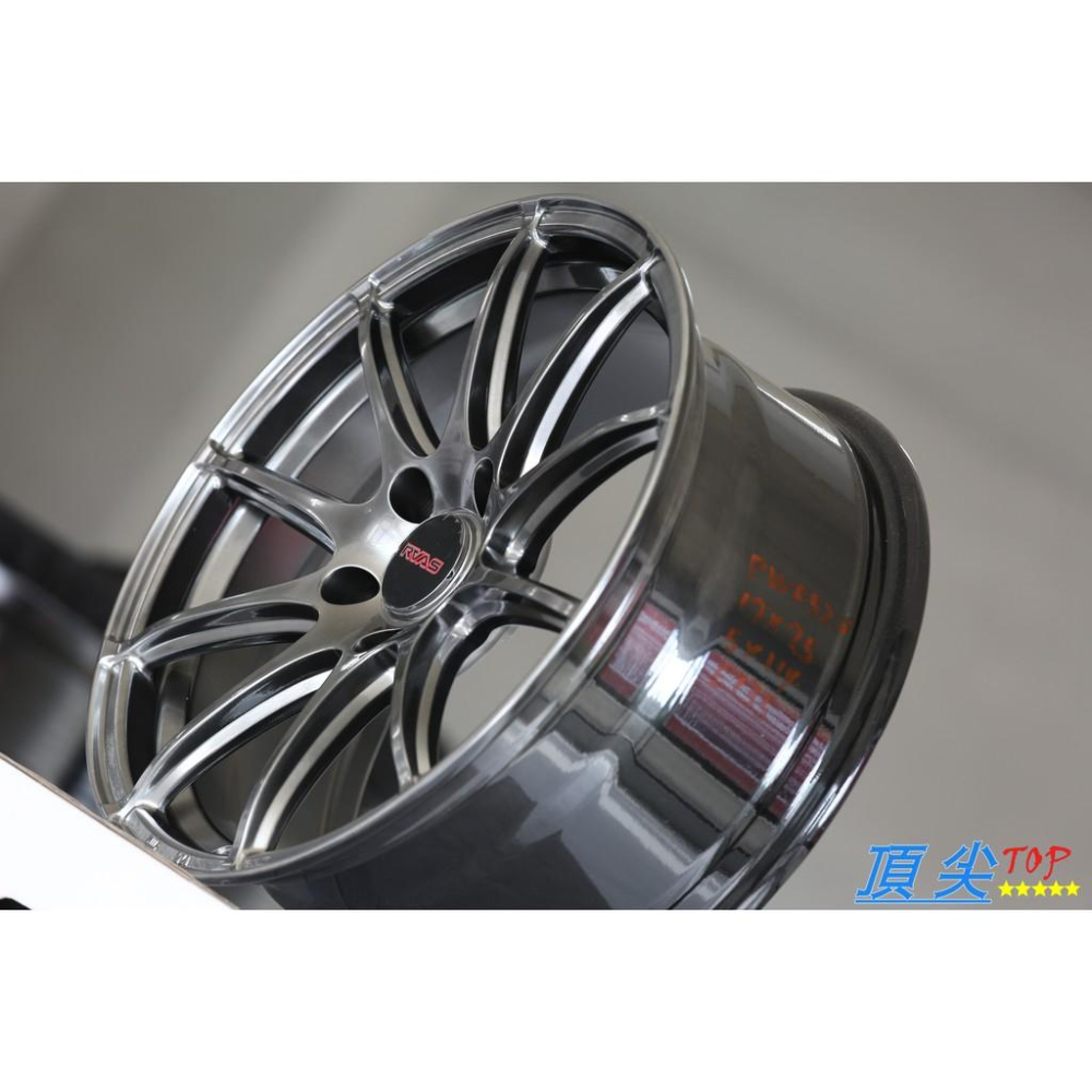 【頂尖】全新源勝發鋁圈 PWF520 17吋 5X114.3 7.5J ET35 鈦色 現貨在庫 類XXR527-細節圖3