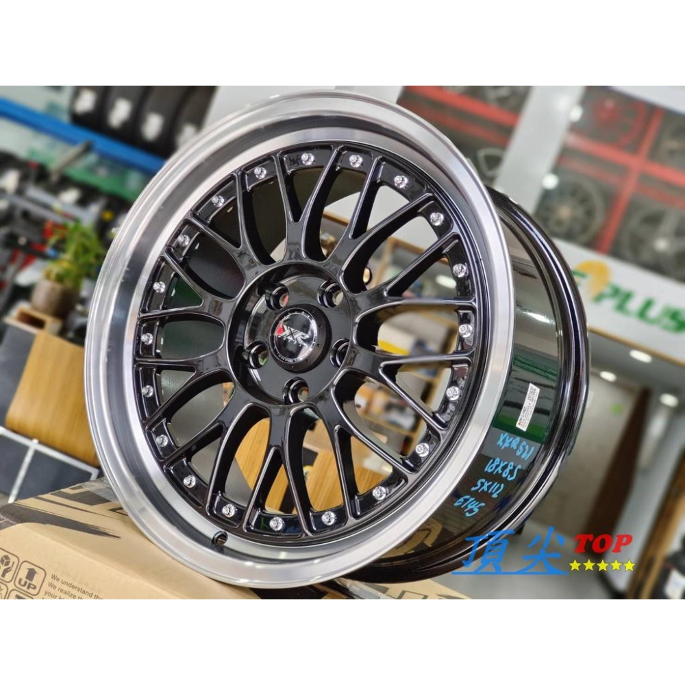 【頂尖】全新鋁圈 XXR 521 18吋 5X112 ET45 8.5J 網裝 深唇 海拉風 亮黑車邊-細節圖3