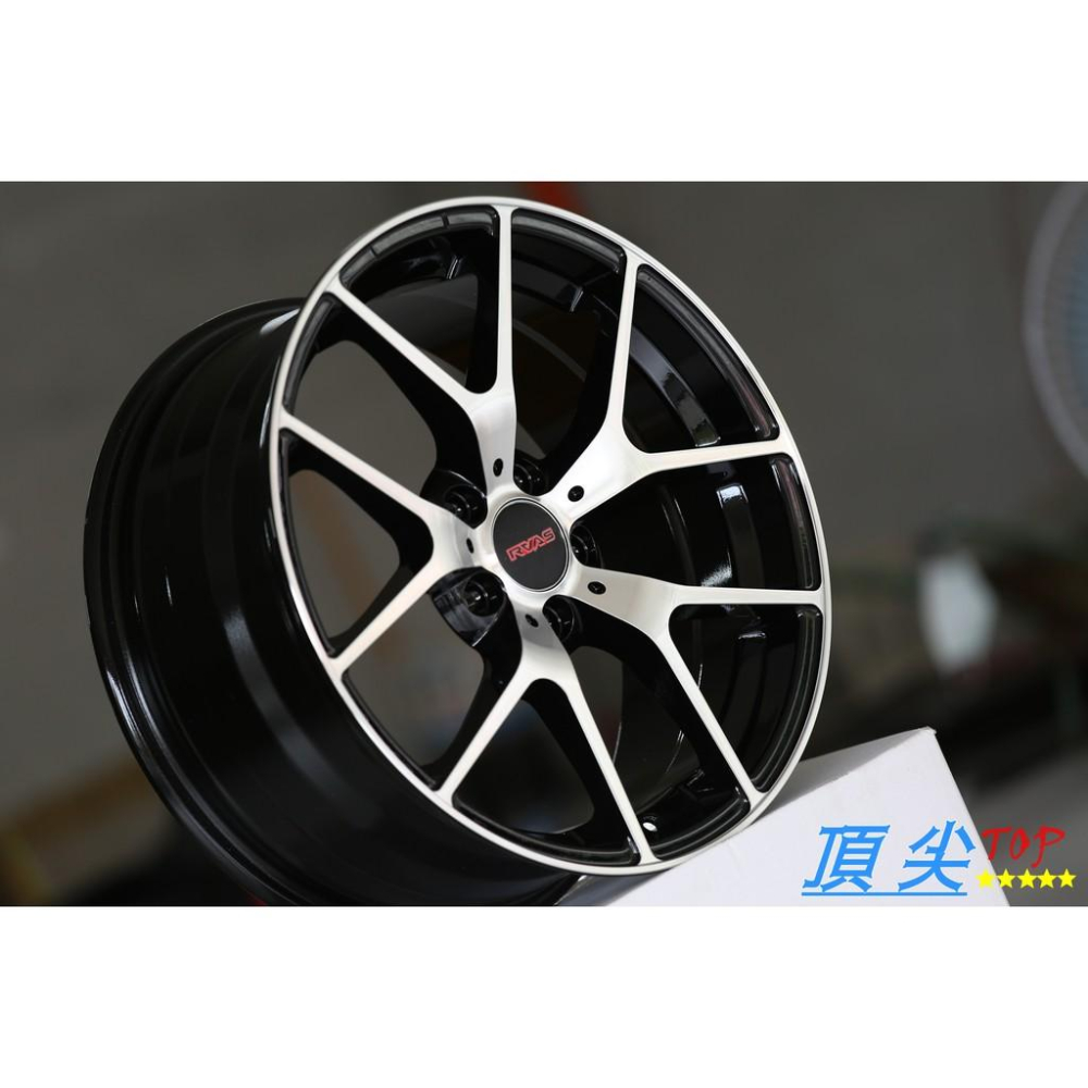 【頂尖】全新源勝發鋁圈 18吋前後配 RH896 5X112 8+9J ET42+45 亮黑色車面 類AMG-細節圖3