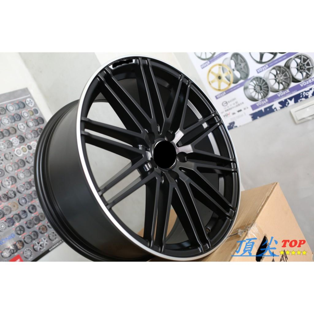 【頂尖】全新類賓士 GTR AMG 式樣 0297 19吋鋁圈 5X112 8.5 9.5J ET42 45 消光黑邊-細節圖2