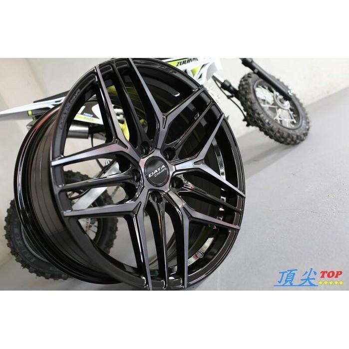【頂尖】全新DATA 18吋DST旋壓鋁圈 FF09 5X100 108 112 114.3 8.5J 亮黑色車透明黑-細節圖2