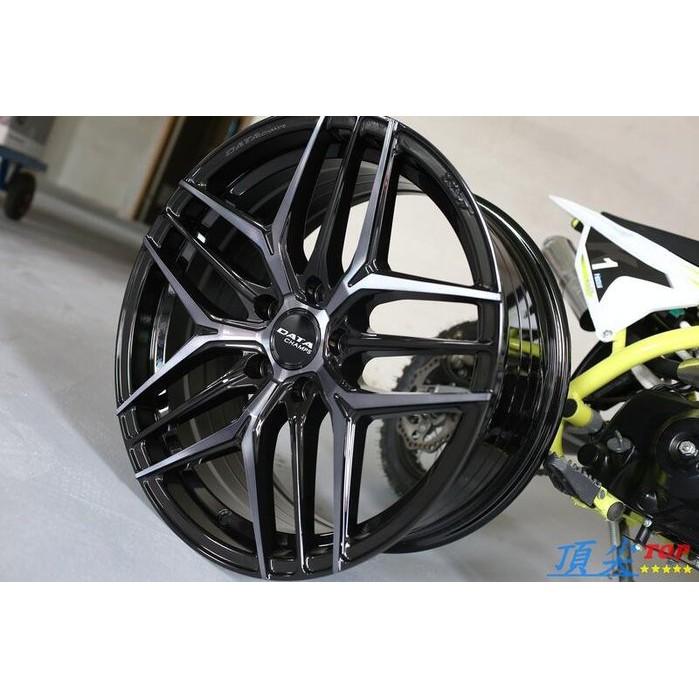 【頂尖】全新DATA 18吋DST旋壓鋁圈 FF09 5X100 108 112 114.3 8.5J 亮黑色車透明黑-細節圖3