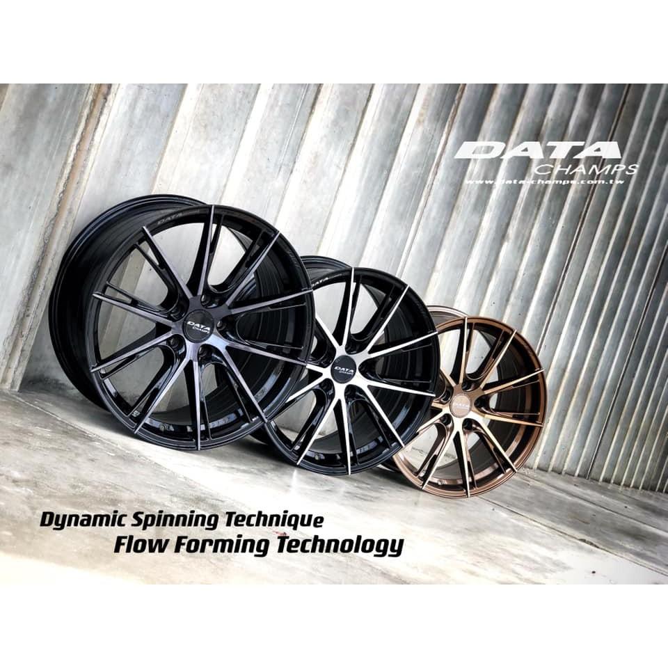 【頂尖】全新DATA 18吋旋壓鋁圈 FF10 5X100 108 114.3 8.5J 黑車面 黑透 古銅車面-細節圖2