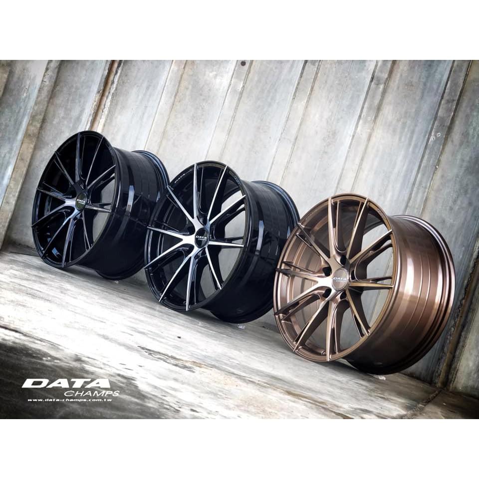 【頂尖】全新DATA 18吋旋壓鋁圈 FF10 5X100 108 114.3 8.5J 黑車面 黑透 古銅車面-細節圖3