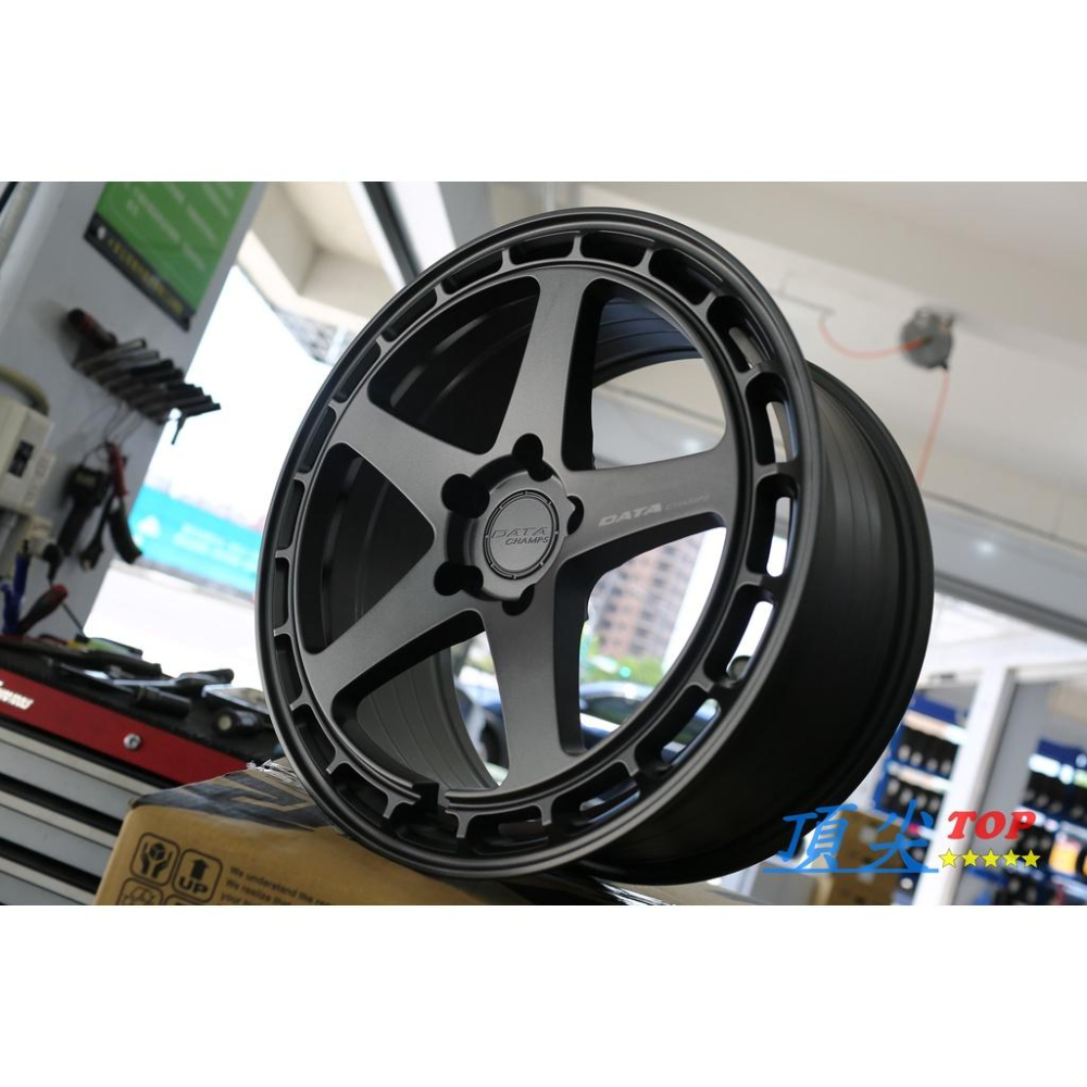 【頂尖】全新 DATA 18吋 旋壓 輕量化 鋁圈 SF-01 8.5J 5X100/114.3/108/112 平光灰-細節圖2