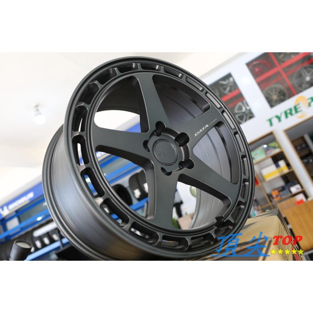 【頂尖】全新 DATA 18吋 旋壓 輕量化 鋁圈 SF-01 8.5J 5X100/114.3/108/112 平光灰-細節圖3
