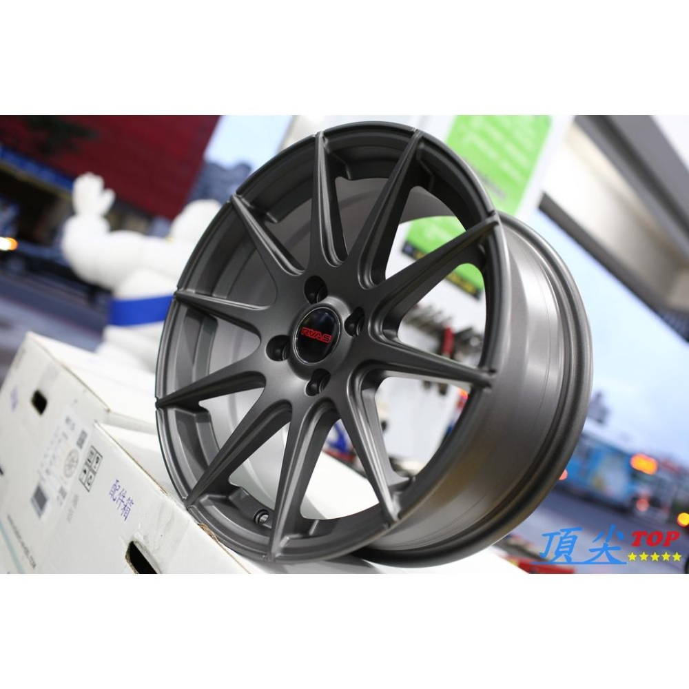 【頂尖】全新順謚鋁圈 S881 16吋 4x100 7J ET35 平光鐵灰烤漆 重量7.2公斤 放射狀樣式-細節圖2