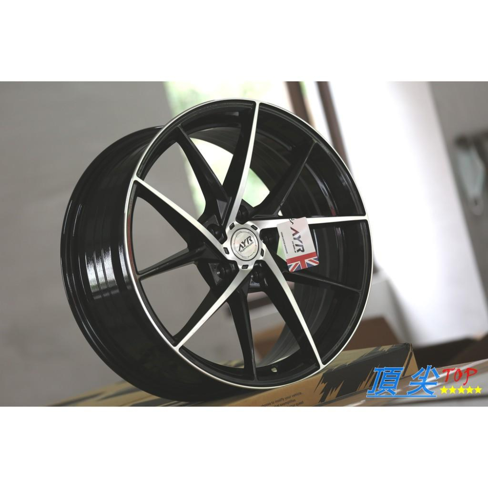 【頂尖】全新順謚鋁圈 AYR03VF 18吋 旋壓輕量化 5X114.3 8J ET35 亮黑底+車面銀爪 現貨庫存中-細節圖3