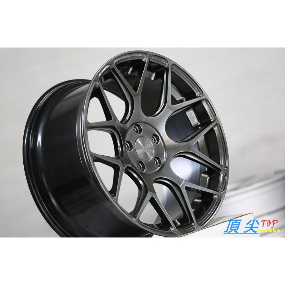 【頂尖】全新美國品牌 AG M590 19吋鋁圈 5X112 8.5+9.5J ET45 適用於賓士車系 鈦色-細節圖3