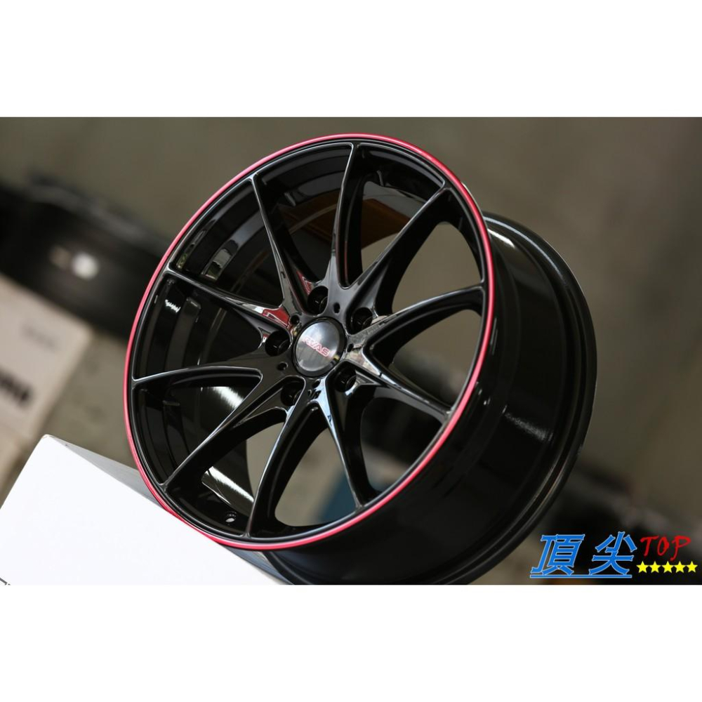 【頂尖】全新源勝發鋁圈 17吋 RH885 5X114.3 7.5J ET40 亮黑色滾紅邊 類G25 規格齊全-細節圖2