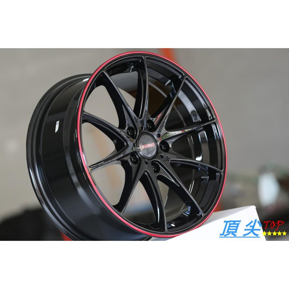 【頂尖】全新源勝發鋁圈 17吋 RH885 5X114.3 7.5J ET40 亮黑色滾紅邊 類G25 規格齊全-細節圖3