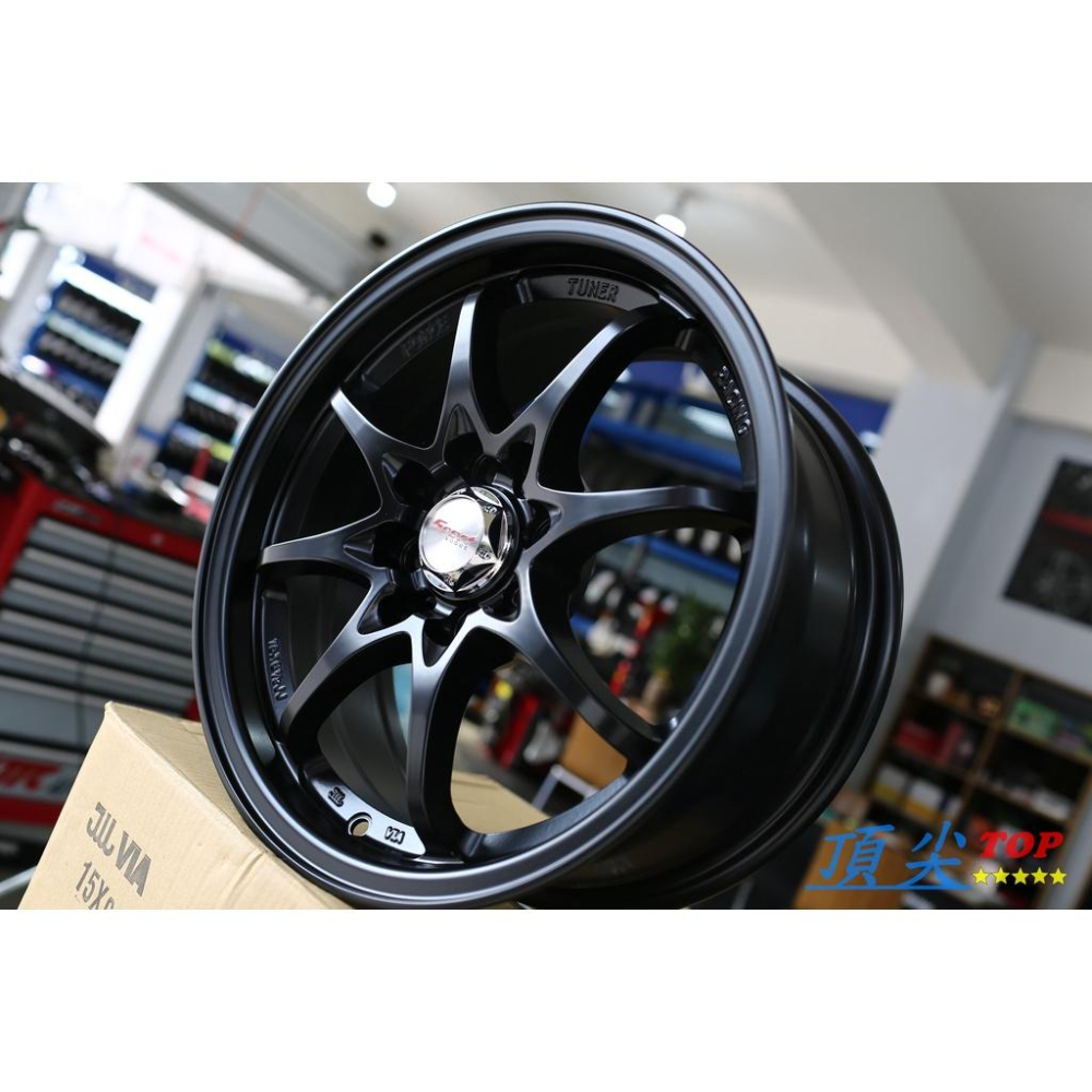【頂尖】全新台灣源勝發鋁圈 RH168 15吋 4X100 114 6.5J ET38 消光黑 平光黑 深唇-細節圖3