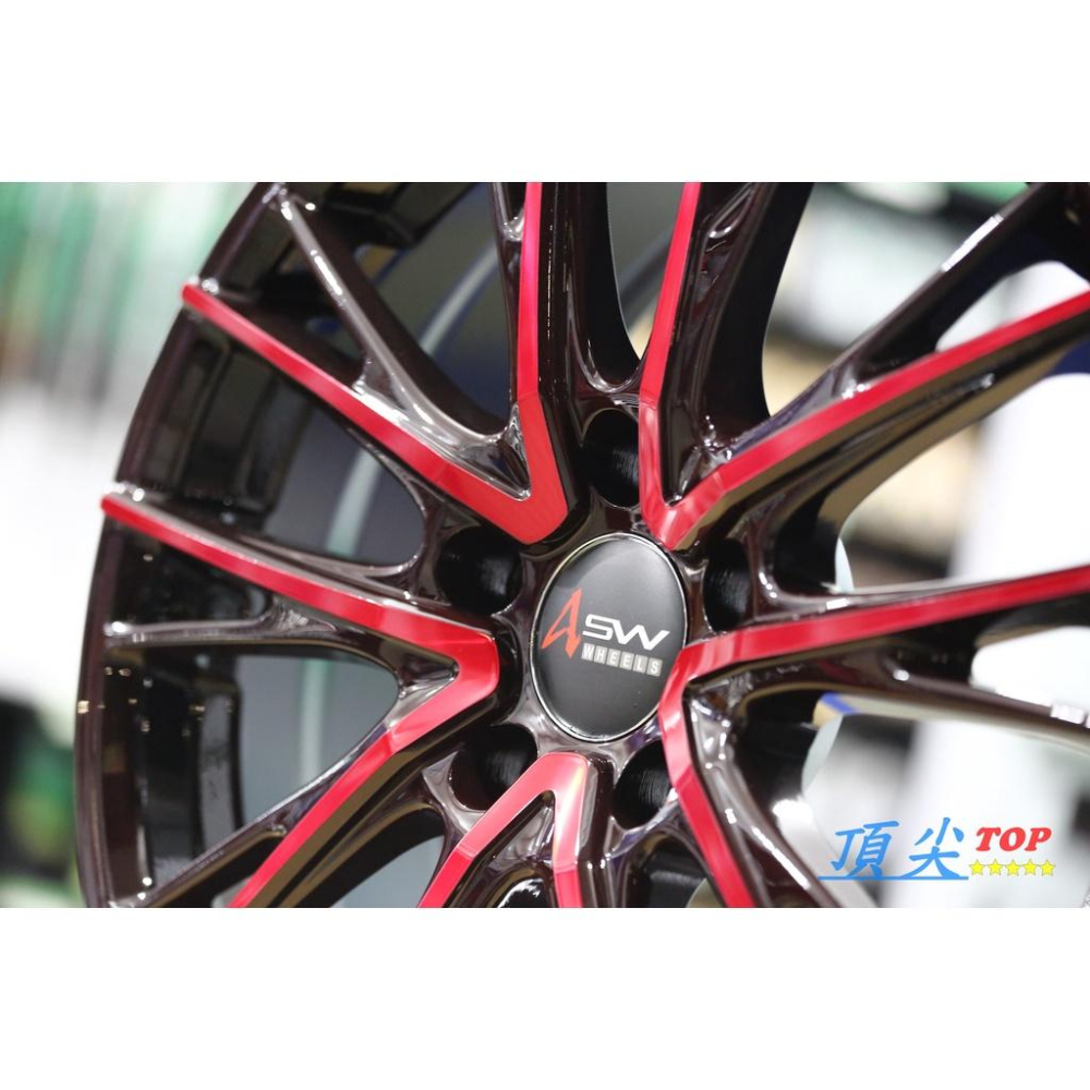 【頂尖】全新鋁圈 CA-05 17吋鋁圈 5X114 7J ET38 酒紅底陽極紅爪 庫存現貨中-細節圖2
