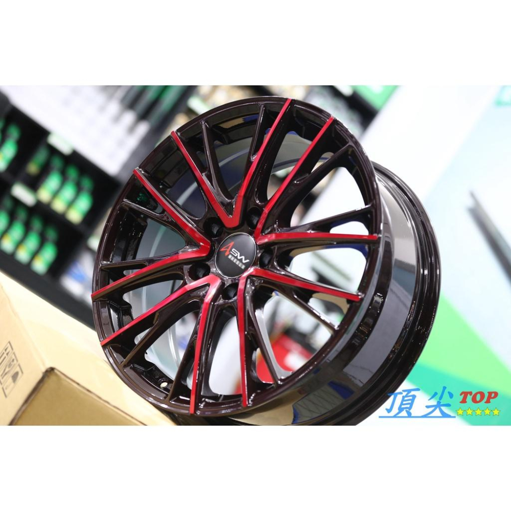 【頂尖】全新鋁圈 CA-05 17吋鋁圈 5X114 7J ET38 酒紅底陽極紅爪 庫存現貨中-細節圖3
