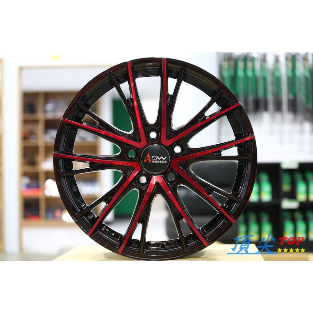 【頂尖】全新鋁圈 CA-05 17吋鋁圈 5X114 7J ET38 酒紅底陽極紅爪 庫存現貨中-細節圖4