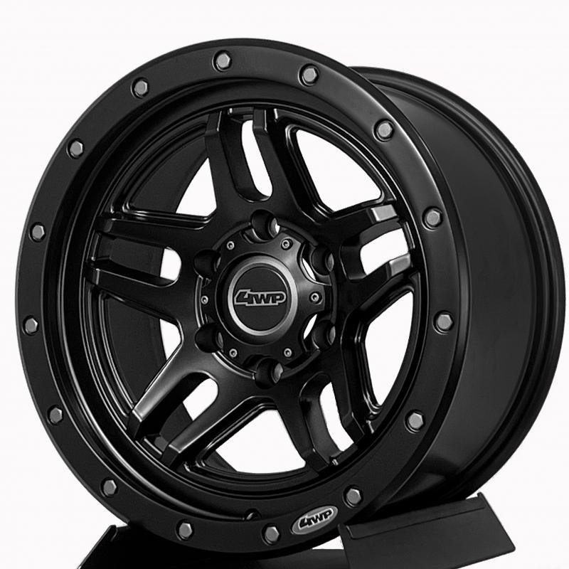 【頂尖】全新17吋鋁圈 4WP P8128 6x139.7 8.5j 旋壓鋁圈/越野鋁圈/高載重鋁圈/平光黑-細節圖2