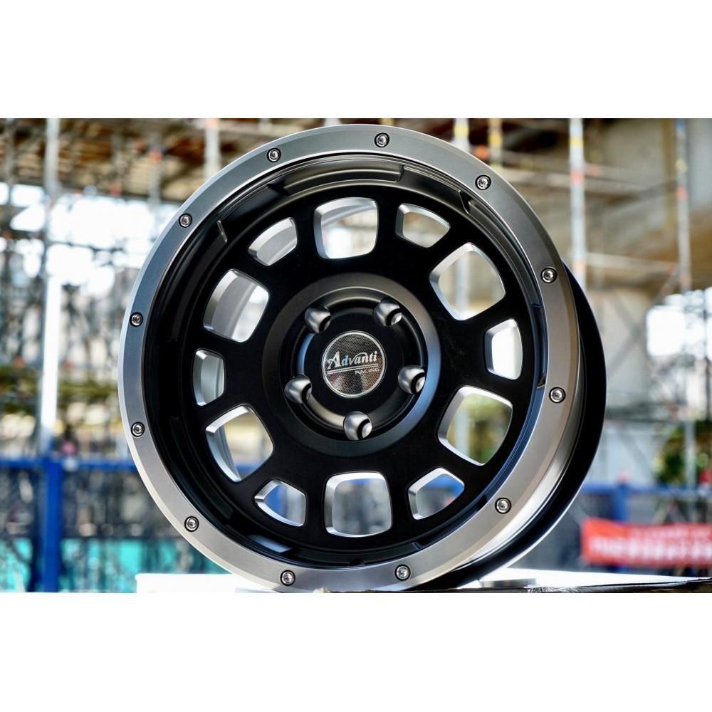 【頂尖】全新順謚17吋鋁圈 M1604B 5X114.3 127 139.7 6X139.7 平光黑車邊 越野風格-細節圖4