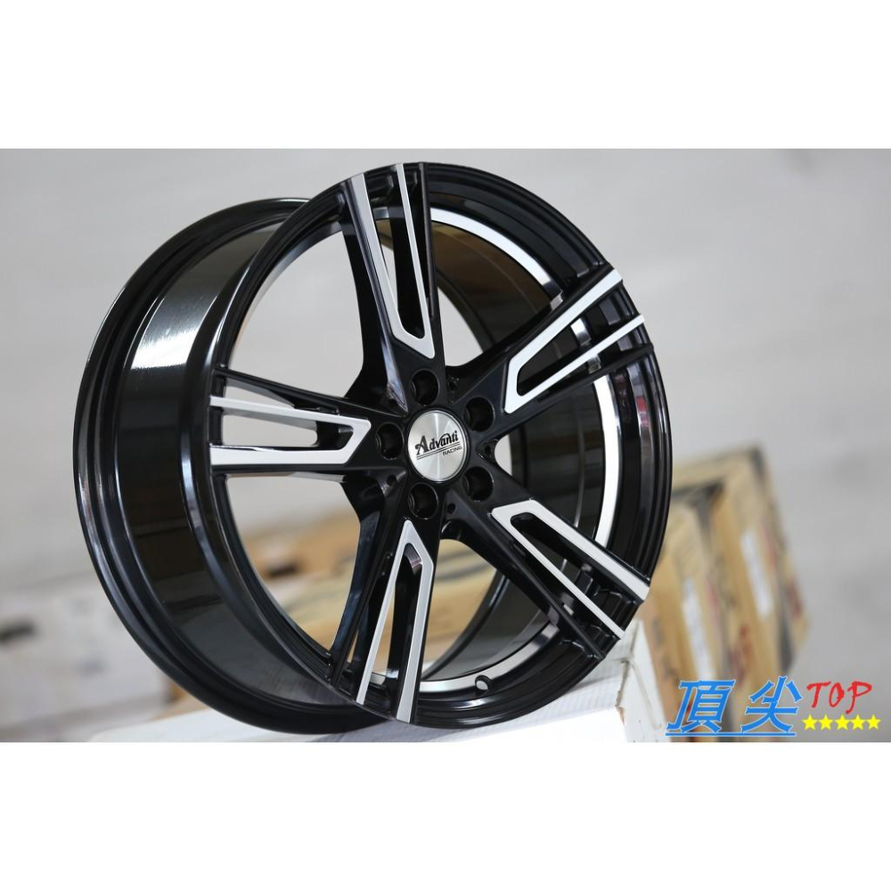 【頂尖】全新雅泛迪鋁圈 ADV39 17吋 5X100 7.5J ET42 黑底車面五爪 現貨庫存中 各車系歡迎詢問-細節圖2