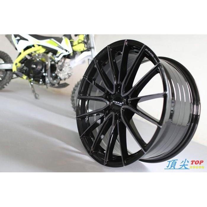 【頂尖】全新DATA 19吋DST旋壓鋁圈 FF11 5X108 112 114.3 8.5J 亮黑色車透明黑-細節圖3