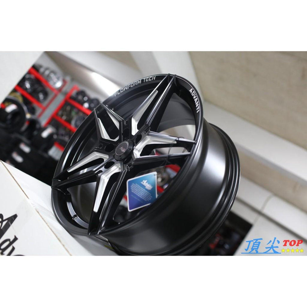 【頂尖】全新雅泛迪鋁圈 ADVANTI N983 19吋旋壓鋁圈 5X114.3 8.5J ET35 消光黑洗溝-細節圖2