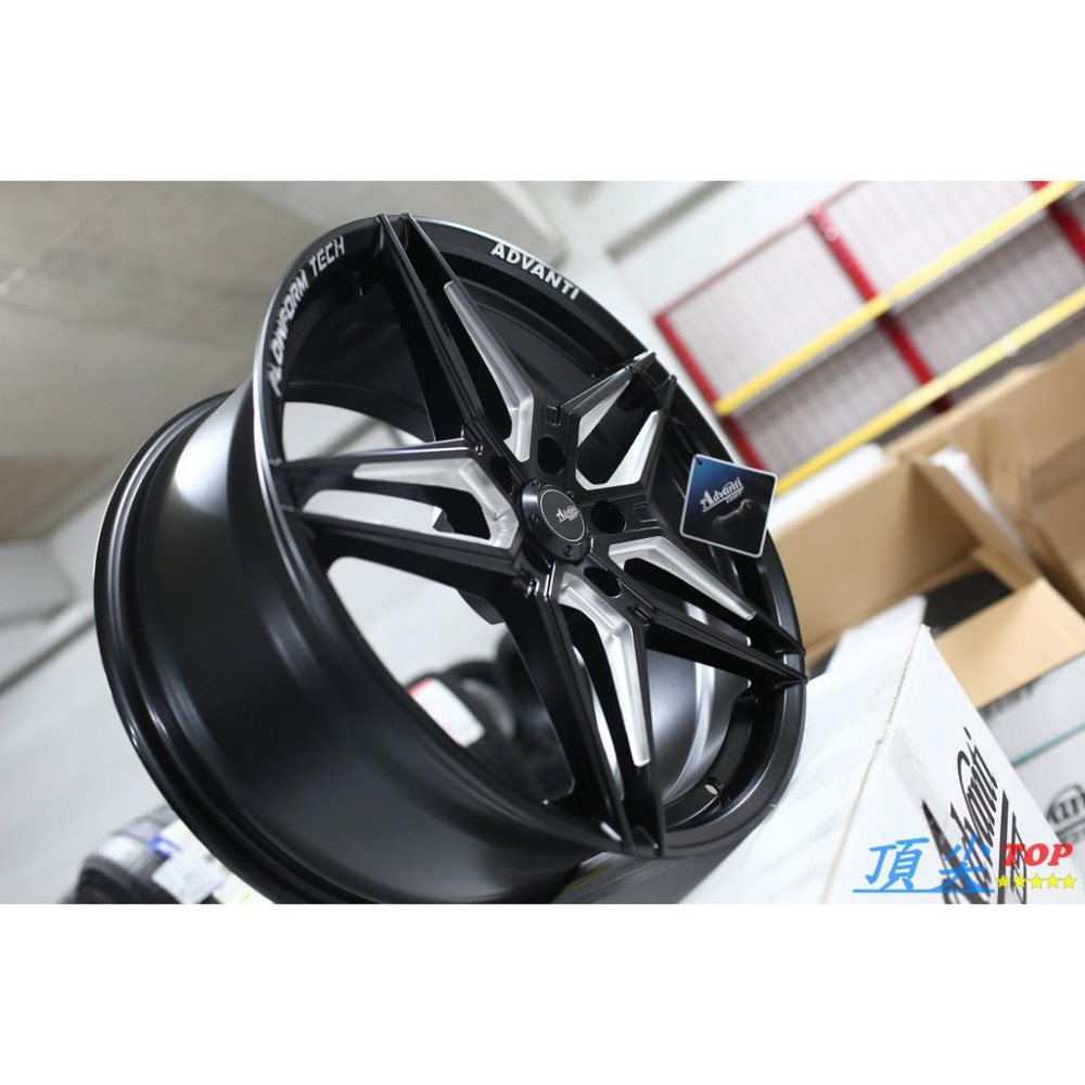 【頂尖】全新雅泛迪鋁圈 ADVANTI N983 19吋旋壓鋁圈 5X114.3 8.5J ET35 消光黑洗溝-細節圖3