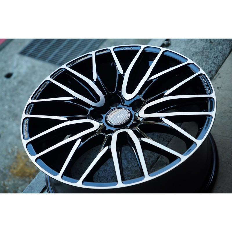 【頂尖】全新鋁圈 EP1177 類2X10BD 18吋旋壓輕量化5x100 108 114.3 112亮黑底車面-細節圖2