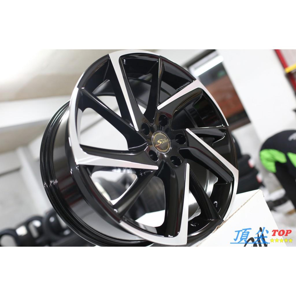 【頂尖】全新順謚鋁圈 TU18 18吋鋁圈 5X114.3 8J ET40 亮黑車面 TOYOTA日本版原廠型-細節圖2