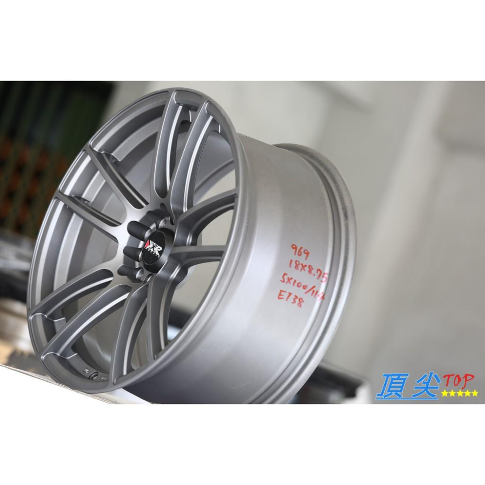 【頂尖】美國知名品牌XXR鋁圈 969 18吋 5X100 114.3 8.75J ET38 消光鐵灰 大內凹-細節圖3