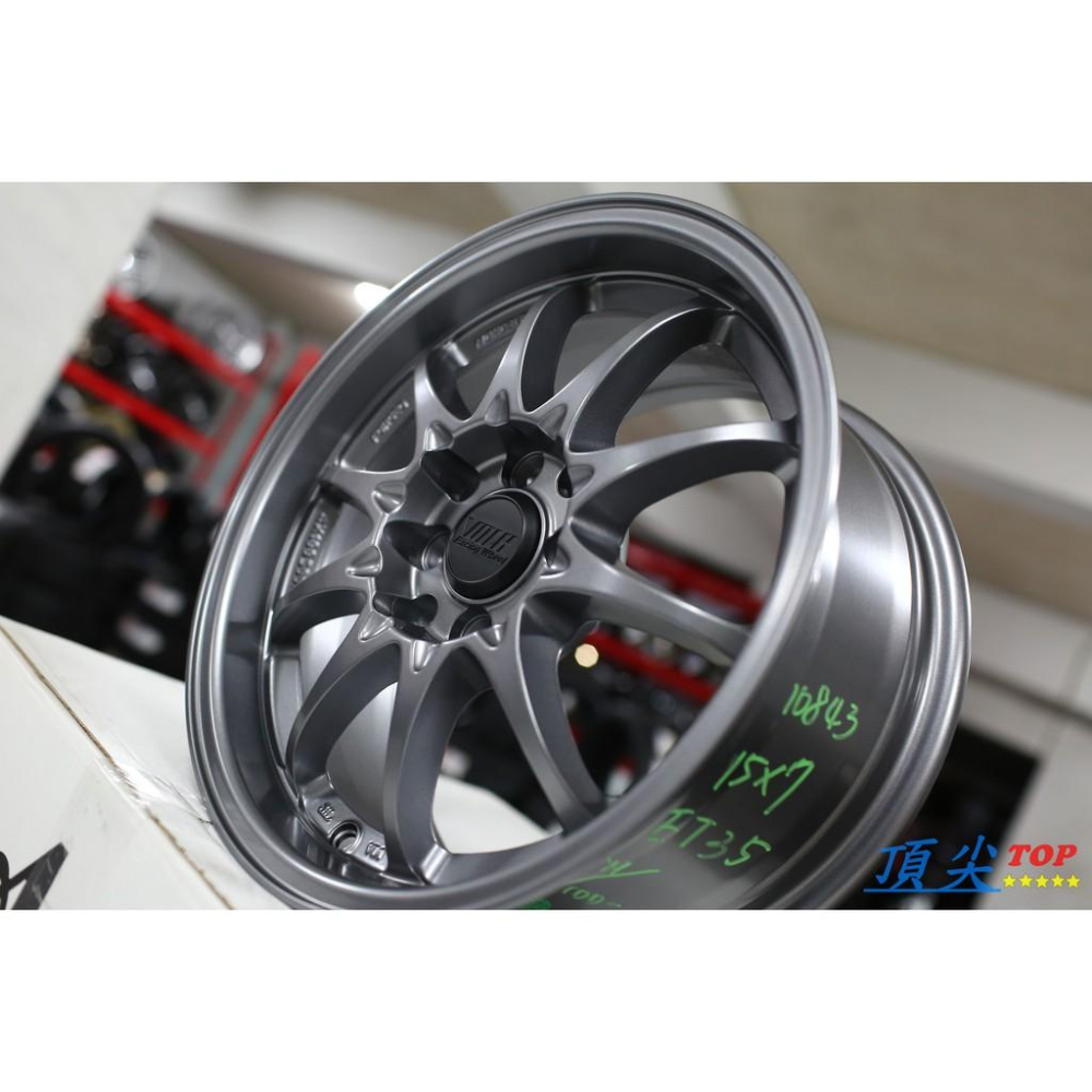 【頂尖】全新順謚鋁圈 EP10843 15吋鋁圈 4X100 114.3 7J ET35 消光鐵灰 深唇-細節圖3