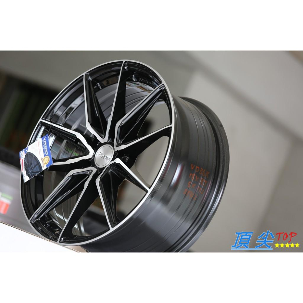 【頂尖】全新VARRO VD36X 18吋旋壓鋁圈 5X112 8J ET42 亮黑車面 VD36 美國品牌-細節圖2