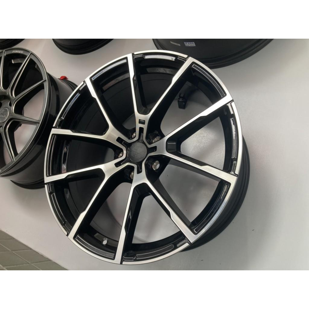 【頂尖】全新M POWER T969 20吋鋁圈5X120 8.5/9.5J ET35/40前後配 五爪開Y岔亮黑銀車面-細節圖2